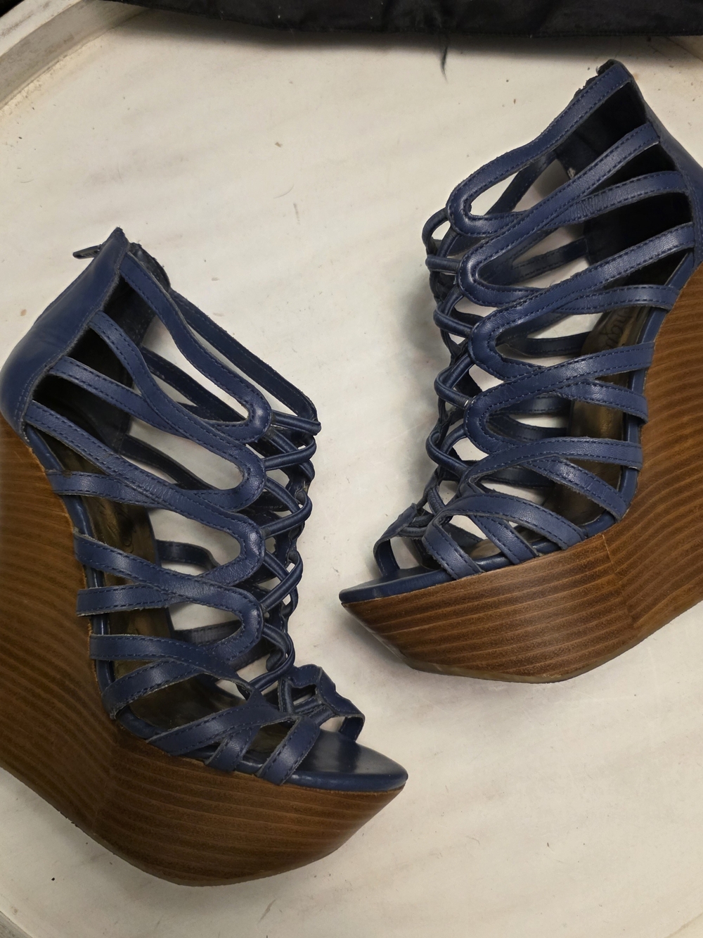 Fergie Footwear "Bingo" Wedge Sandals Size 7.5